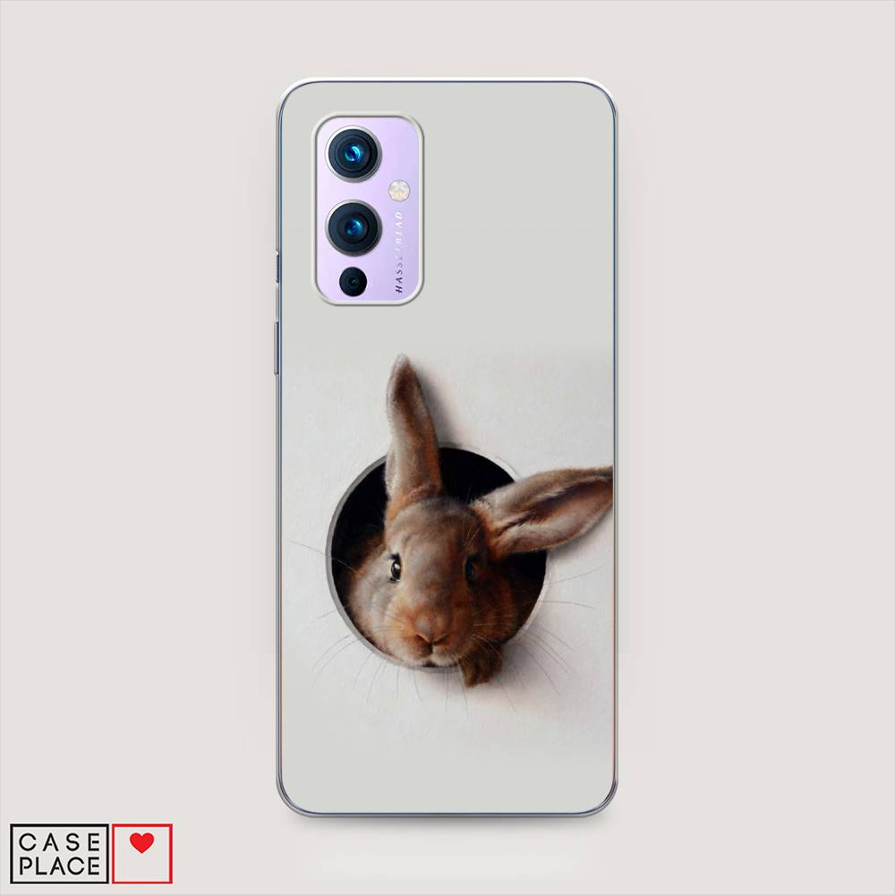 

Чехол на OnePlus 9 LE2113 "Любопытный кролик", Серый;коричневый, 151450-1