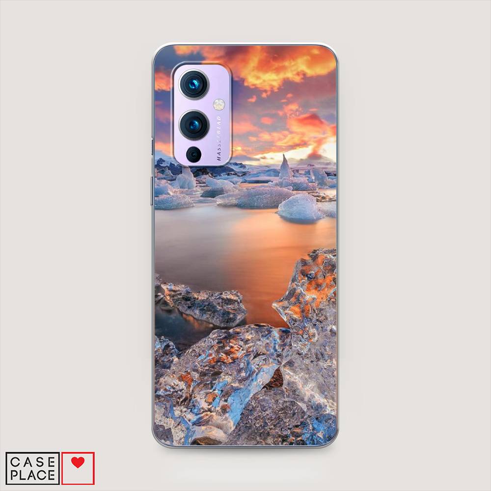 

Чехол на OnePlus 9 LE2113 "Ледники", Синий;оранжевый, 151450-2