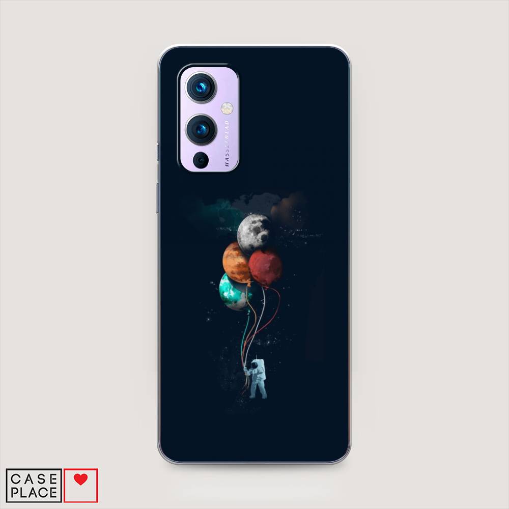 

Чехол на OnePlus 9 LE2113 "Космонавт с шариками", Разноцветный, 151450-4