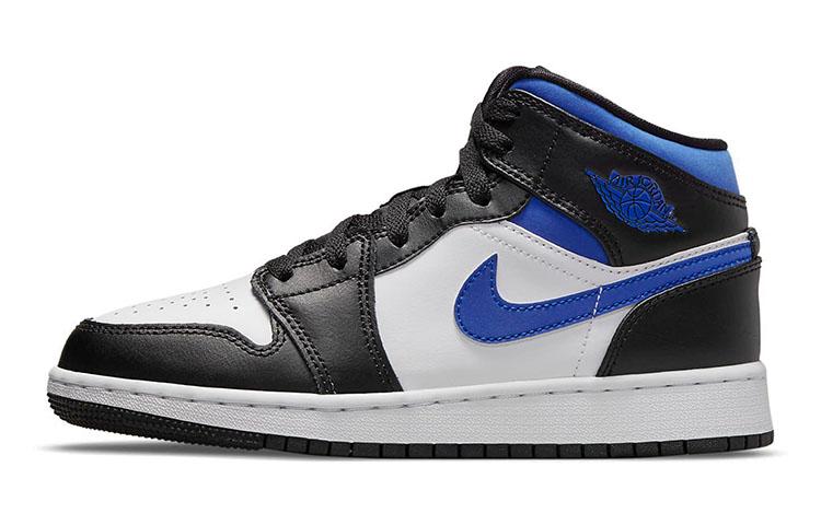 

Кеды унисекс Jordan Air Jordan 1 Mid White Royal GS разноцветные 40 EU, Разноцветный, Air Jordan 1 Mid White Royal GS