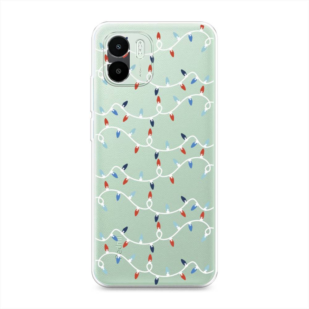 

Чехол на Xiaomi Redmi A1 "Разноцветная гирлянда", Белый;красный;синий, 316350-5