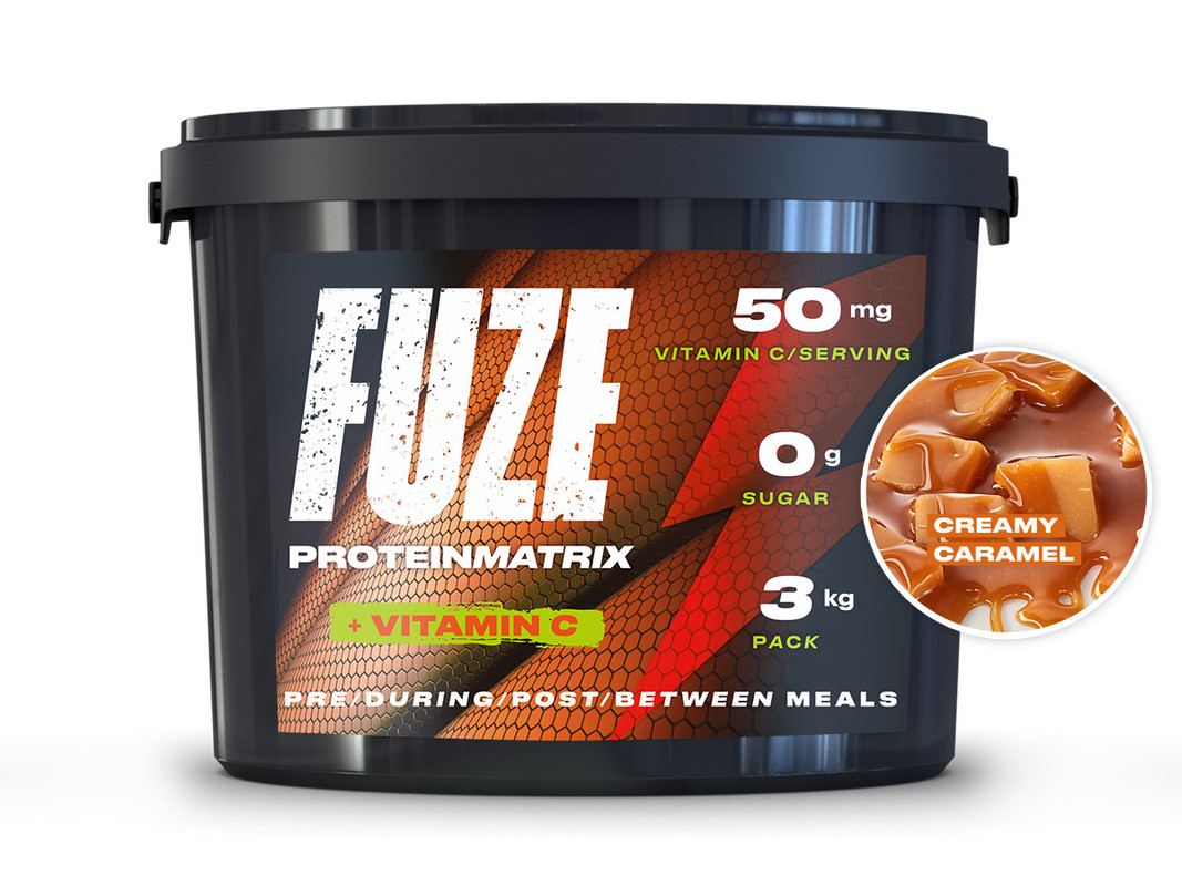 Протеин Fuze Protein Matrix, 3000 г, сливочная карамель, 60 порций, ведро