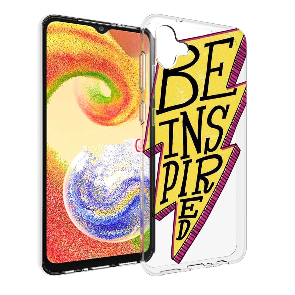 

Чехол MyPads надпись в желтой молнии для Samsung Galaxy A04, Прозрачный, Tocco