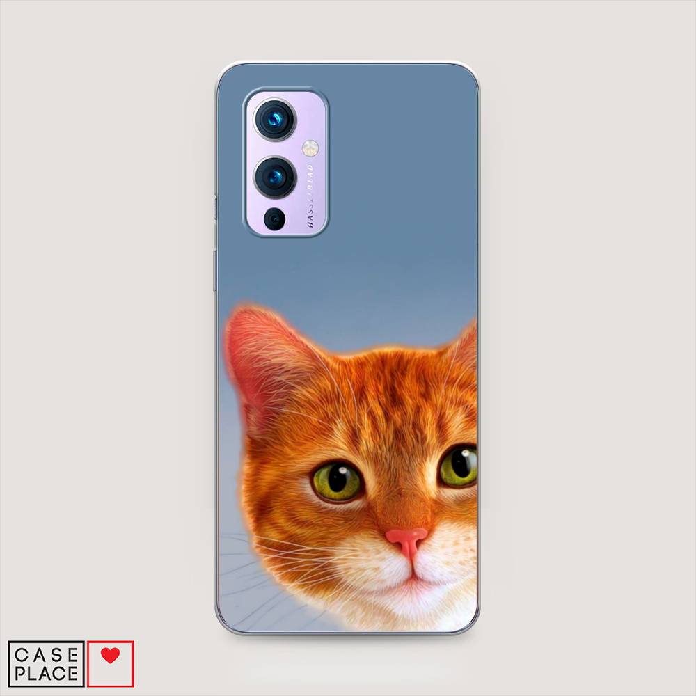 

Чехол на OnePlus 9 LE2113 "Любопытный котик", Коричневый, 151450-1