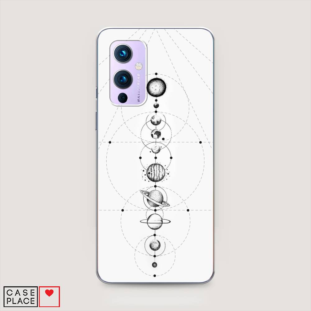 

Чехол на OnePlus 9 LE2113 "Парад планет", Серый, 151450-2