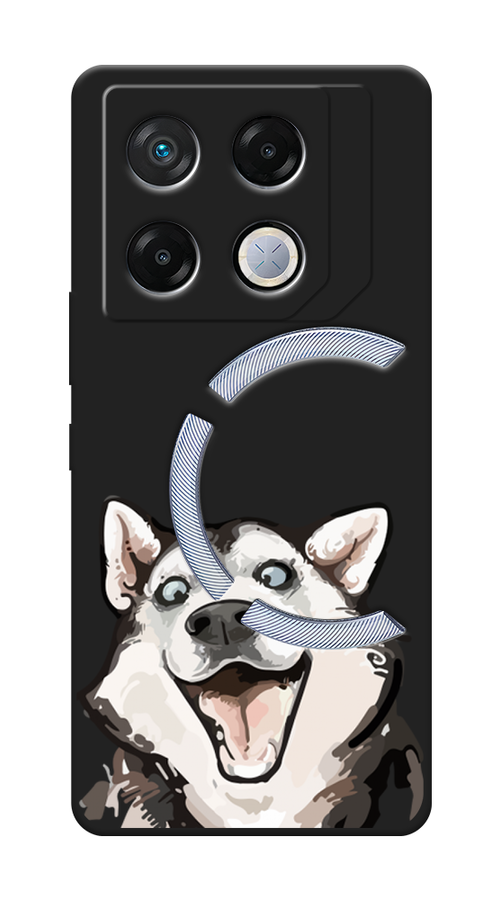 

Чехол Awog на Infinix GT 20 Pro "Радостный хаски", Белый;голубой;черный, 3106252-1