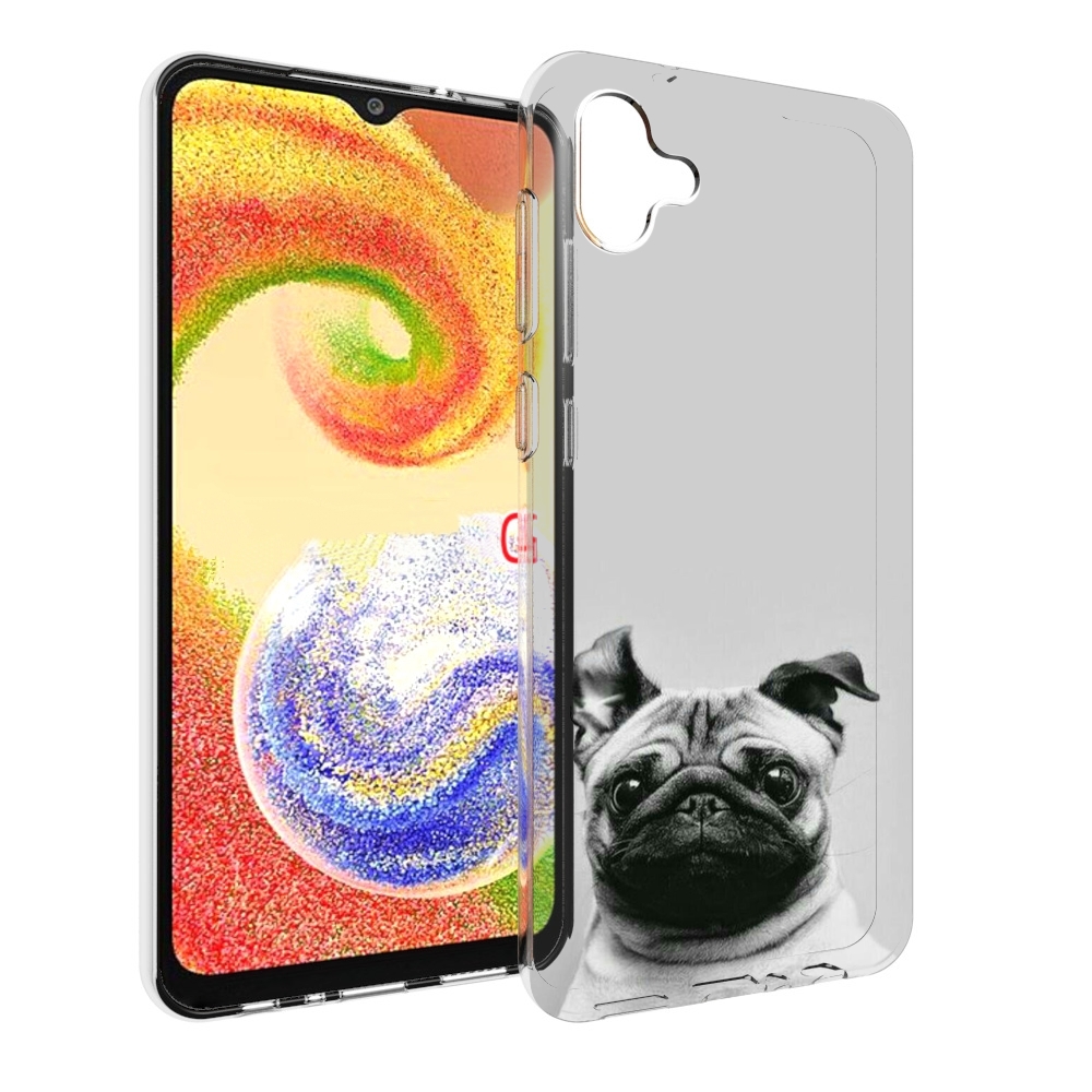 

Чехол MyPads мопс для Samsung Galaxy A04, Прозрачный, Tocco
