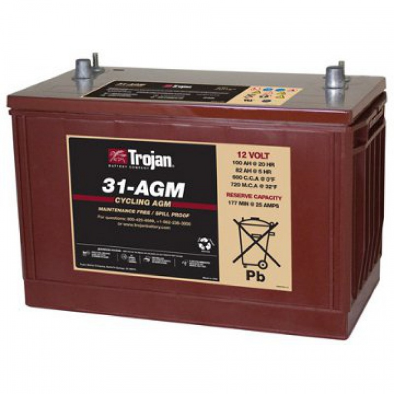 

Аккумулятор TROJAN 31-AGM 12V 100A (329х174х237)