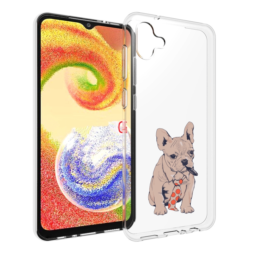 

Чехол MyPads бульдог с сигарой для Samsung Galaxy A04, Прозрачный, Tocco