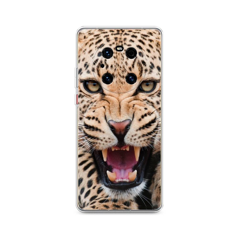 

Чехол на Huawei Mate 40 Pro "Леопард 3d", Бежевый;черный, 6104450-6