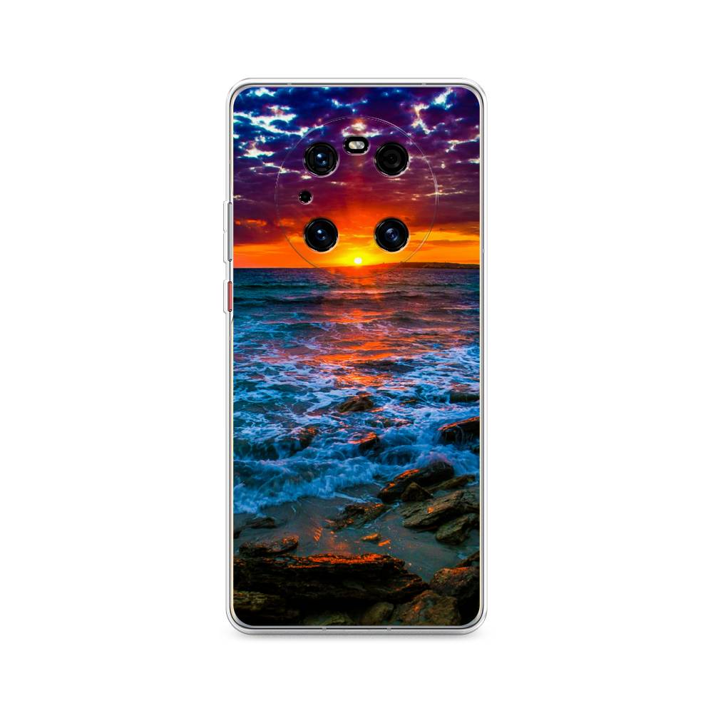 

Чехол на Huawei Mate 40 Pro "Закат 1", Оранжевый;синий, 6104450-2