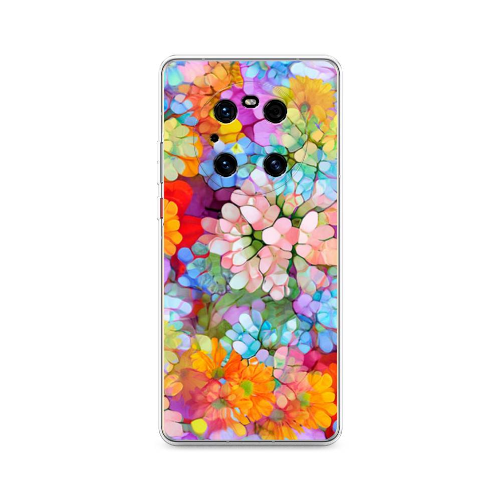 

Чехол на Huawei Mate 40 Pro "Цветы витраж", Оранжевый;розовый;голубой, 6104450-3