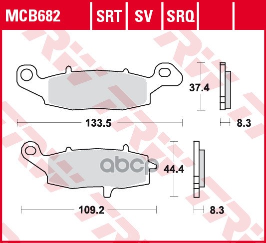 

Тормозные колодки TRW/Lucas передние для мотоциклов MCB682SV
