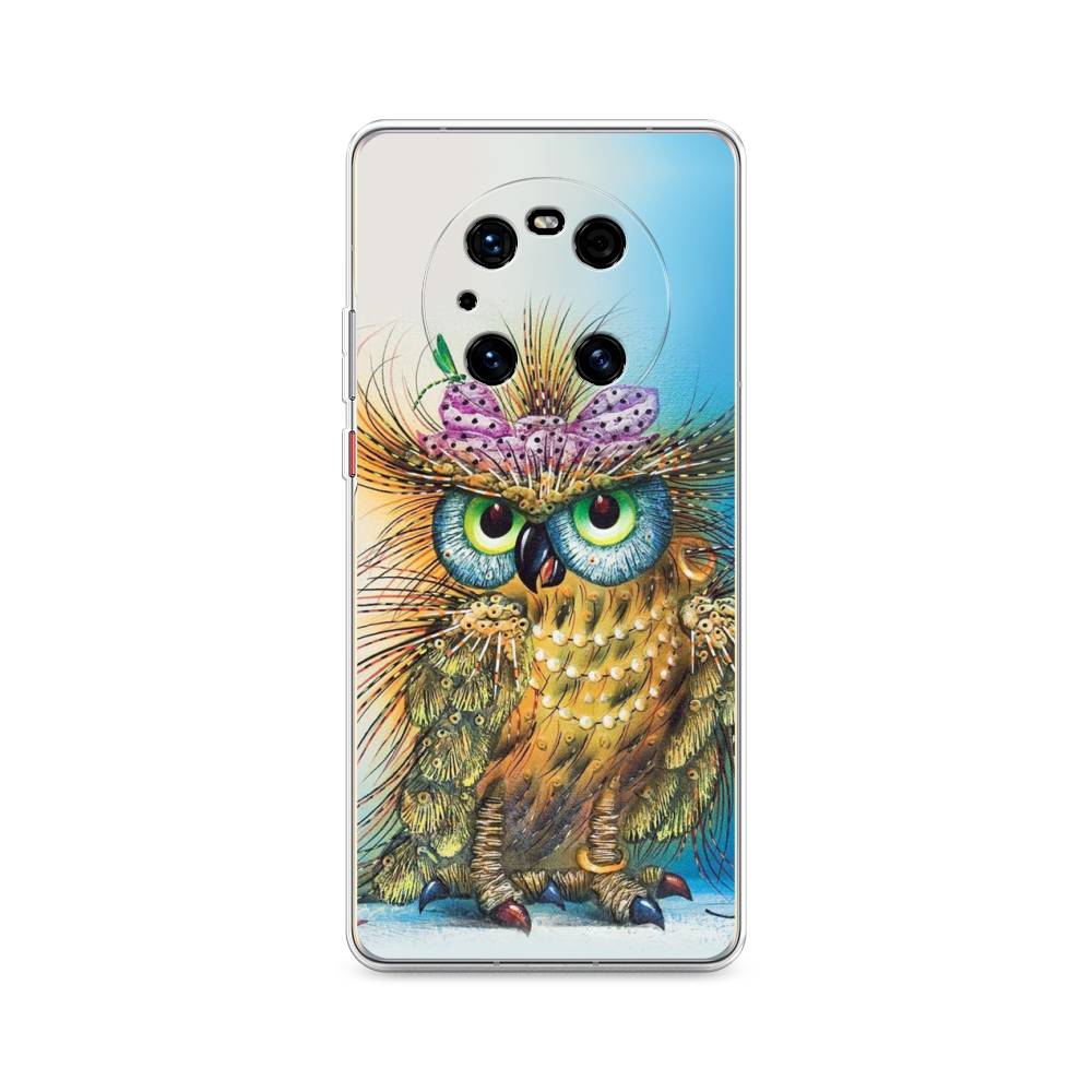 

Чехол на Huawei Mate 40 Pro "Модная сова", Коричневый;голубой, 6104450-1