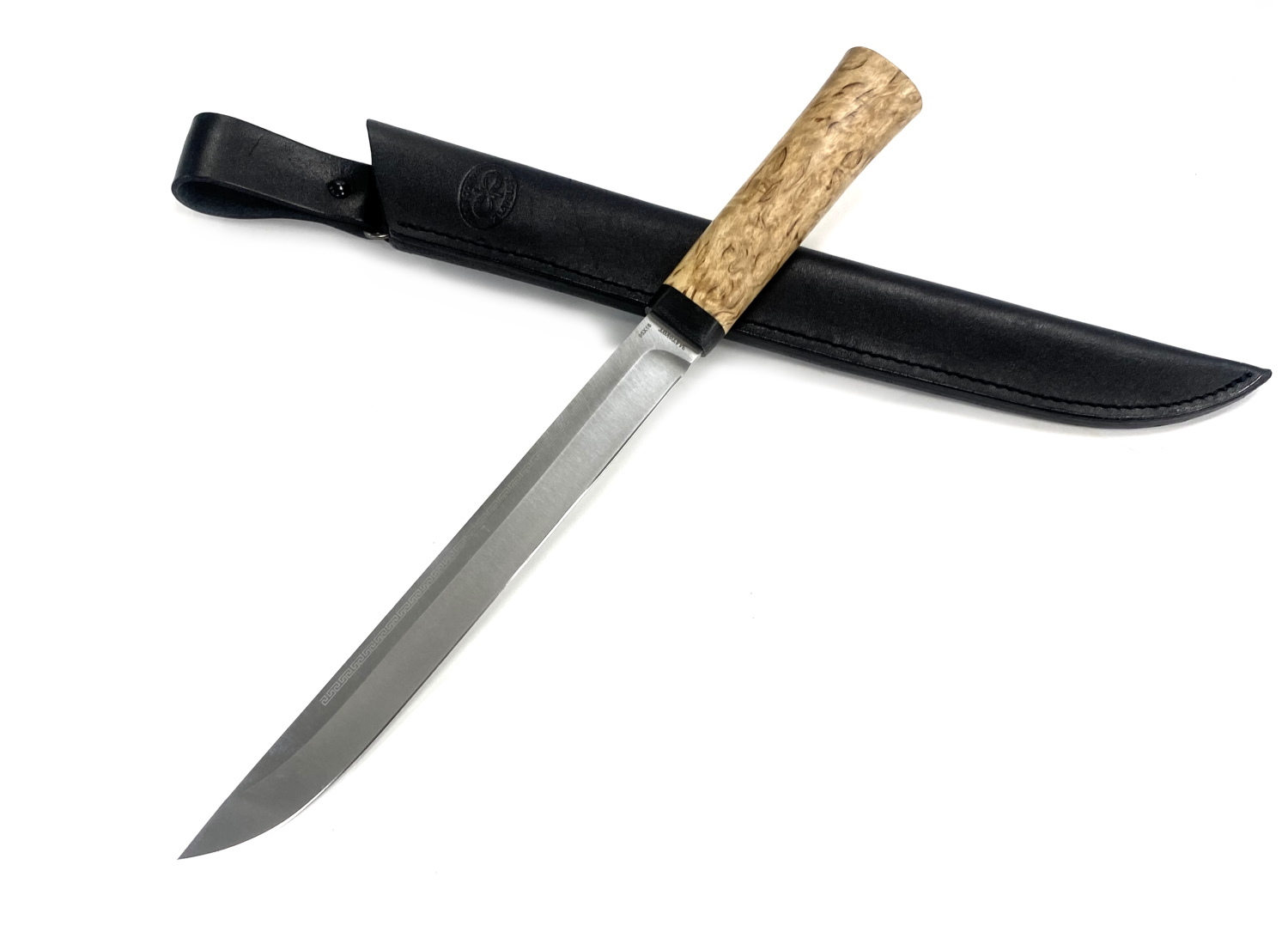Нож Златоуст Бурятский большой, 95х18, карельская берёза