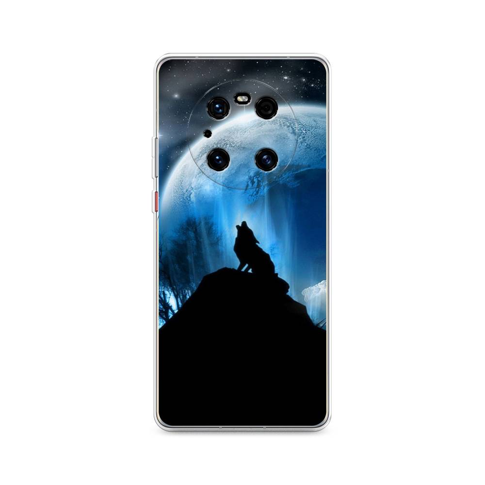

Чехол на Huawei Mate 40 Pro "Волк 2", Синий;черный;белый, 6104450-1