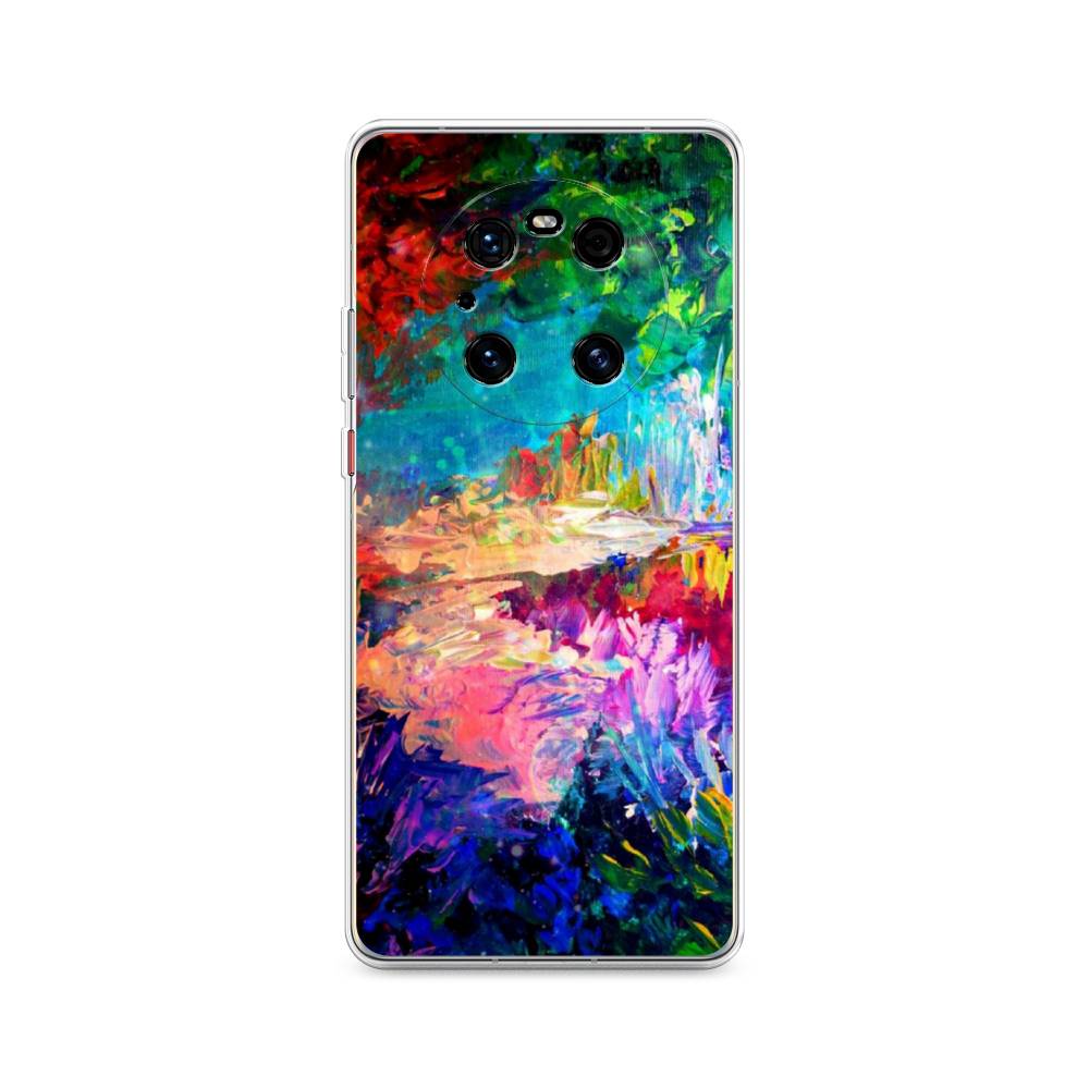 

Чехол на Huawei Mate 40 Pro "Лес-гуашь", Синий;розовый;зеленый, 6104450-4