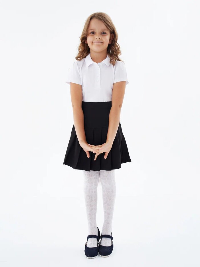 Поло OVS для девочек, с коротким рукавом, белое, 9-10 лет, 1815552