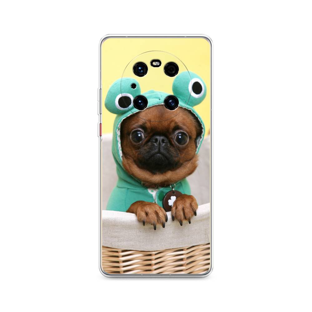 

Чехол на Huawei Mate 40 Pro "Собачка в шапке лягушки", Коричневый;желтый;голубой, 6104450-1