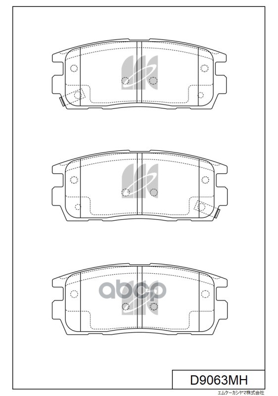 

Тормозные колодки Kashiyama задние с антискрипной пластиной D9063MH