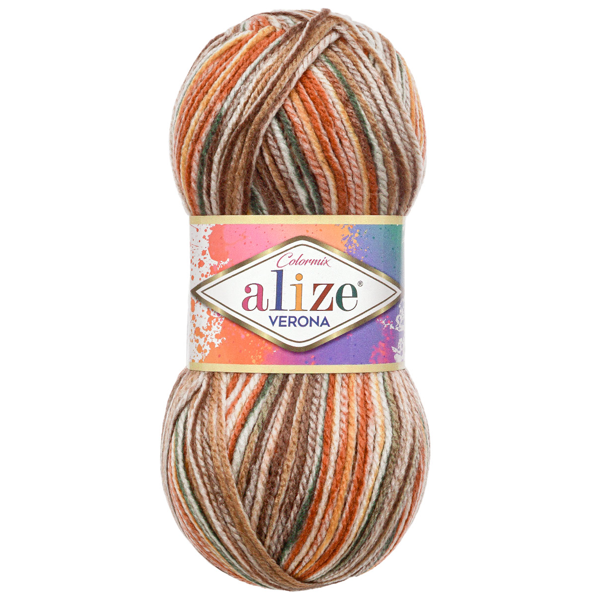 

Пряжа для вязания Alize Verona 100г 210м 7820 5 мотков, Разноцветный, 7733982