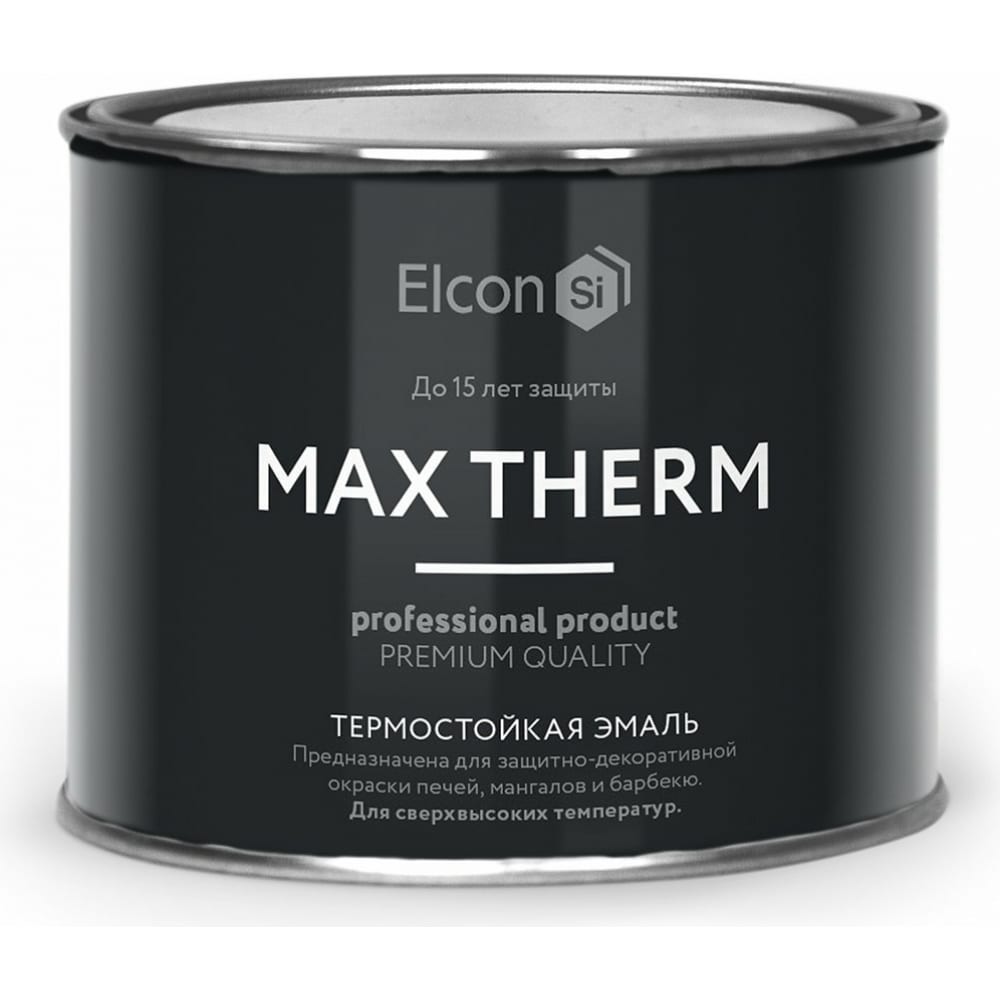 

Термостойкая эмаль Elcon Max Therm антрацит, 600 градусов, 0,4 кг 00-00002914