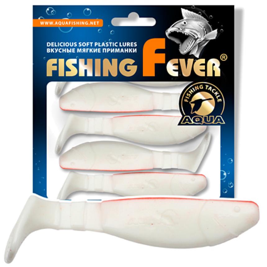 

Мягкая силиконовая приманка риппер Aqua FishingFever Flat 75 мм., 10 шт., 003, Белый;красный, FishingFever Flat