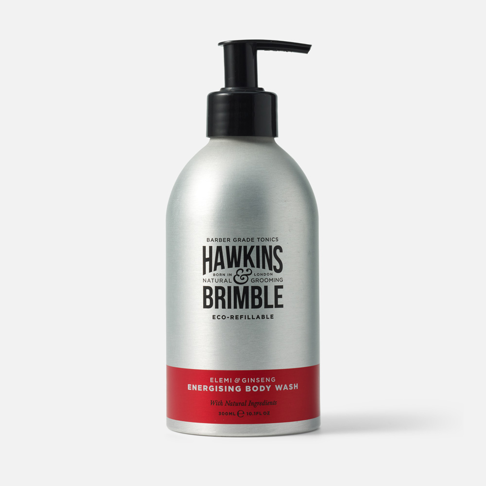 Гель для душа Hawkins & Brimble мужской, очищающий, для всех типов кожи 300 мл synergetic натуральный шампунь и гель для душа 2в1 мужской энергия и сила 250 мл 750 0
