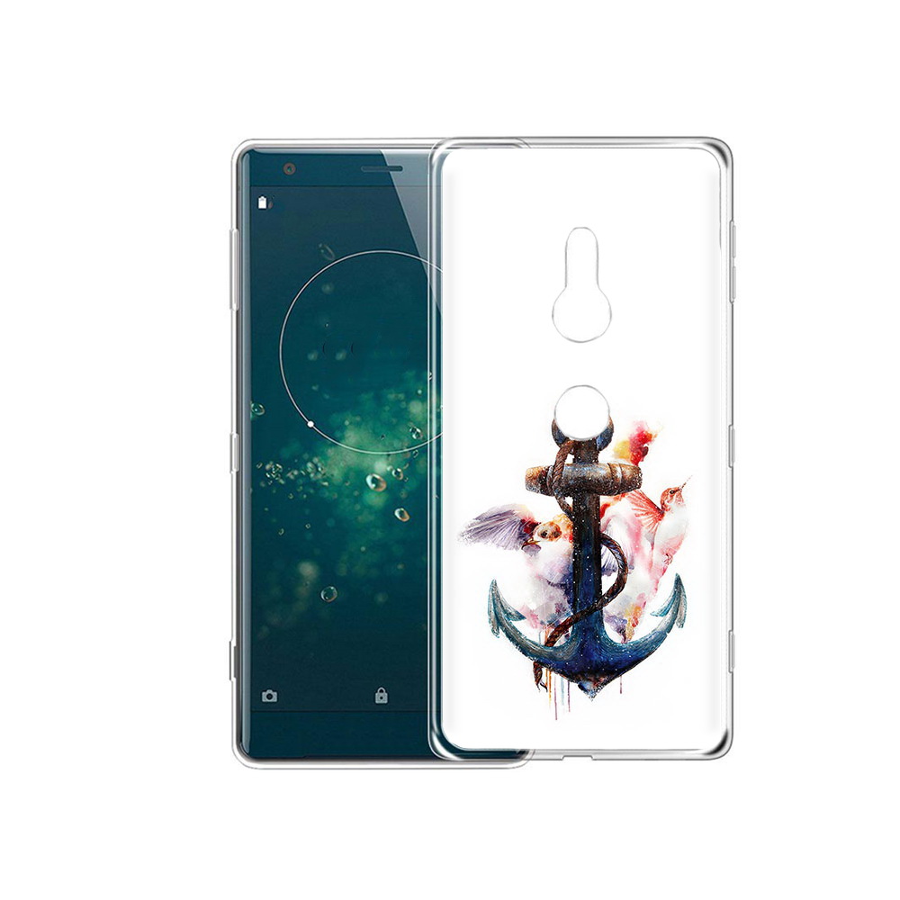 

Чехол MyPads Tocco для Sony Xperia XZ2 якорь с птицами, Прозрачный, Tocco
