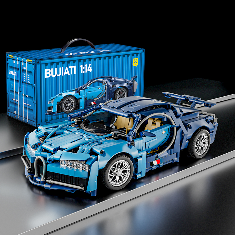 

Конструктор Техник набор 1280 дет Синий Бугатти technic, модель racing спорткар