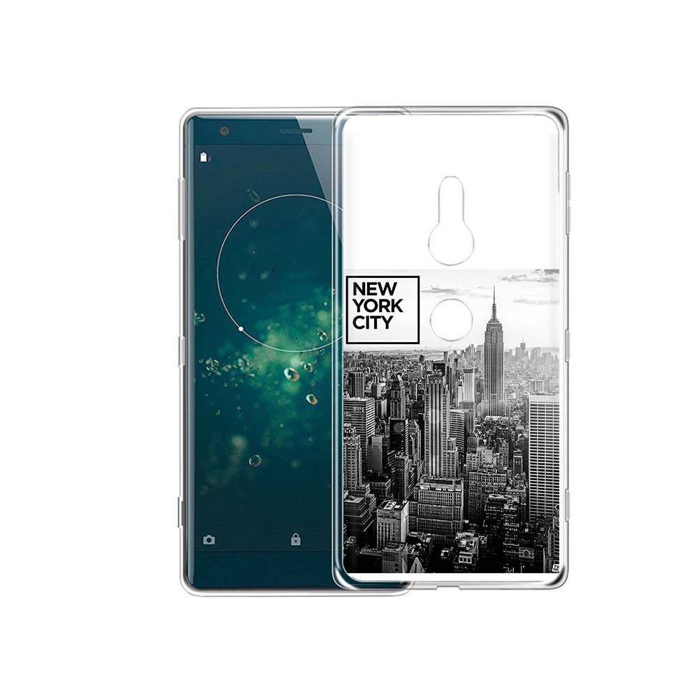 

Чехол MyPads Tocco для Sony Xperia XZ2 черно белый ньюерк, Прозрачный, Tocco