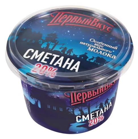 

Сметана Первый вкус Продукт Башкортостана 20% БЗМЖ 200 г