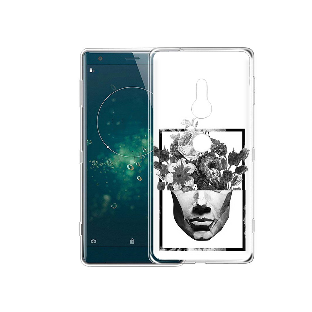 

Чехол MyPads Tocco для Sony Xperia XZ2 черно белая ваза в абстракции, Прозрачный, Tocco