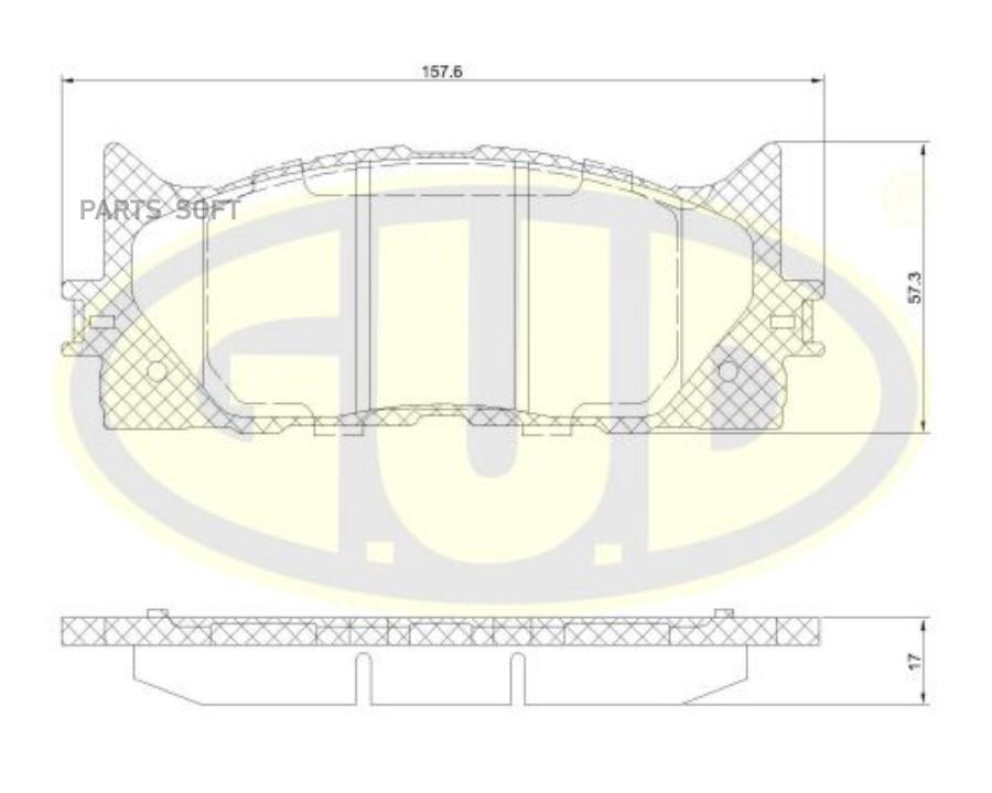 

Gud Gbp123300 Колодки Пер Toy Camry V40 06-/V50 11-/Lex Es 240/350 06-
