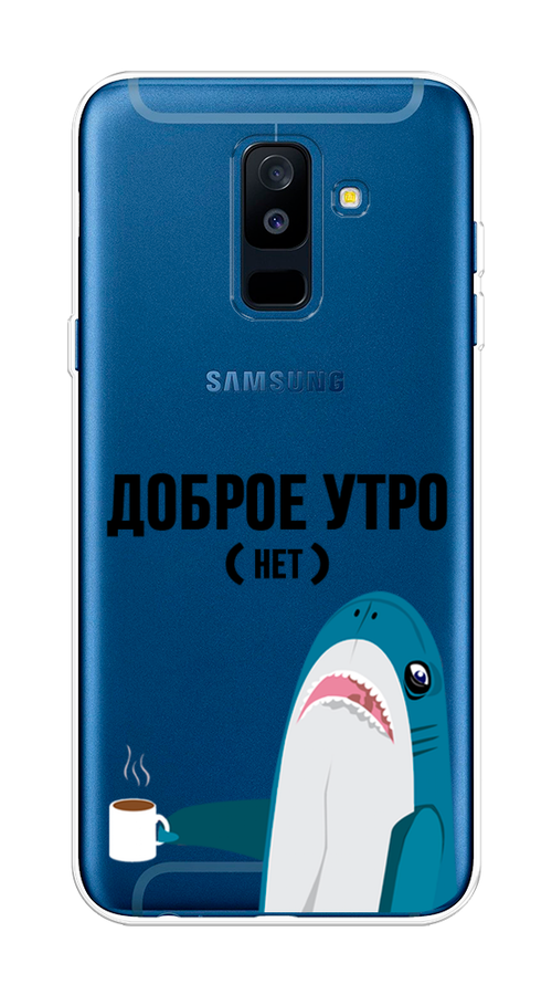 

Чехол Awog на Samsung Galaxy A6 + "Доброе утро", Синий;белый;черный, 26050-2