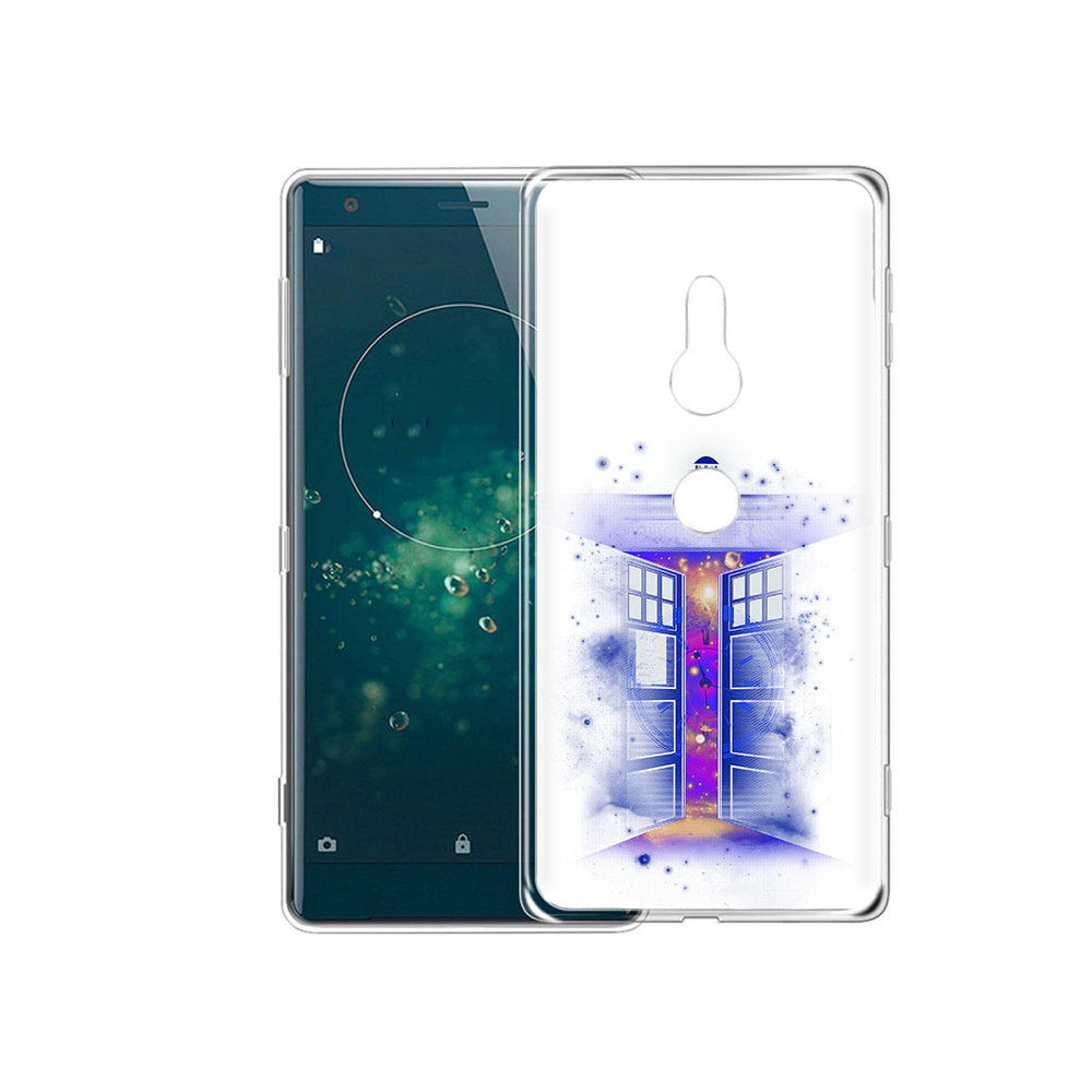 

Чехол MyPads Tocco для Sony Xperia XZ2 фиолетовый уголок абстракция, Прозрачный, Tocco