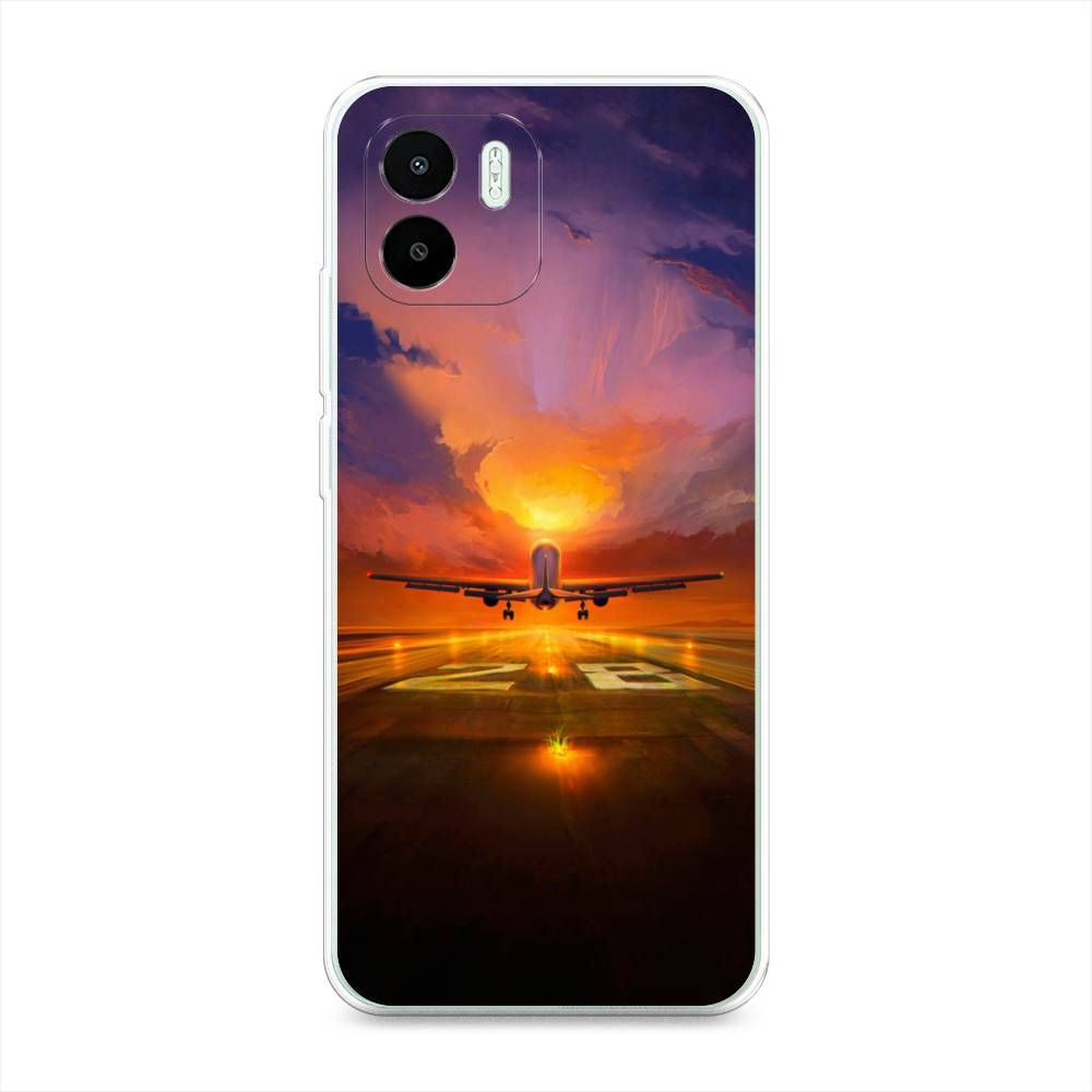 

Чехол на Xiaomi Redmi A1 "Самолет на посадке", Оранжевый;синий, 316350-6