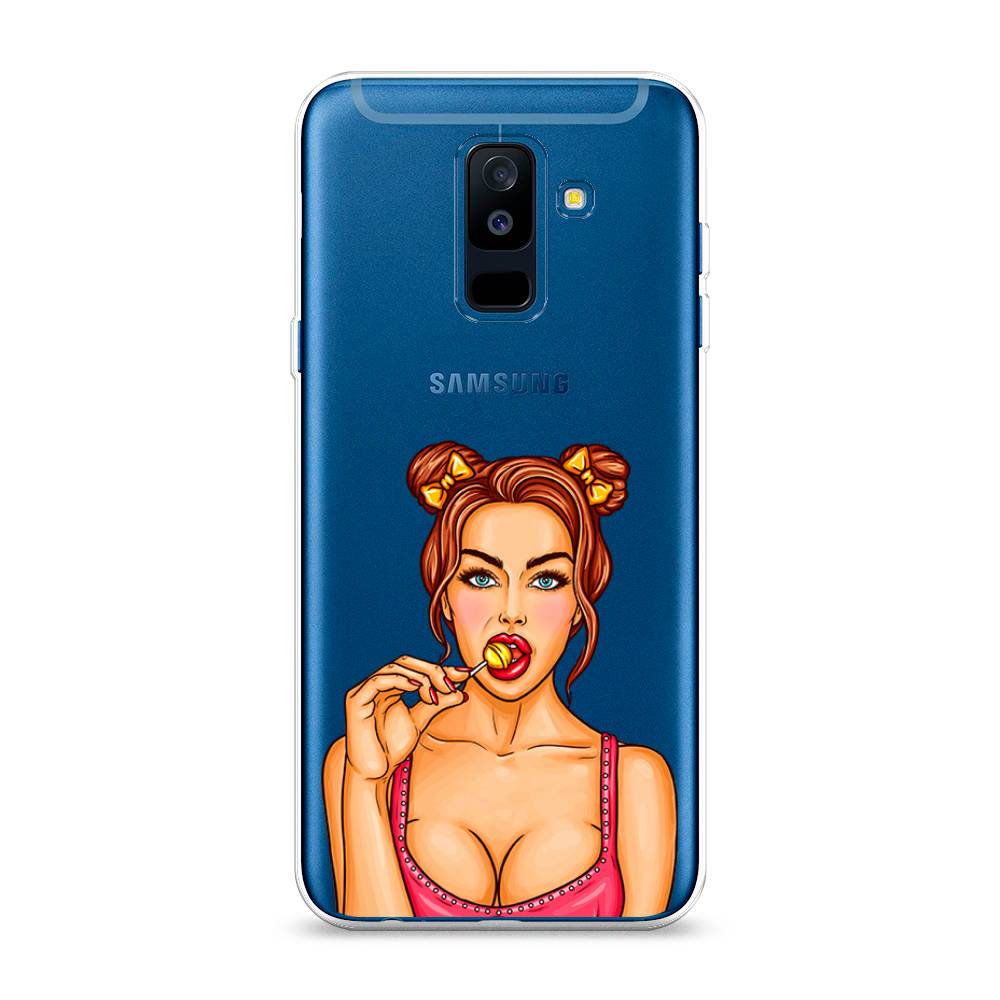 

Чехол Awog на Samsung Galaxy A6 + "Вкусный леденец", Бежевый;коричневый;розовый
