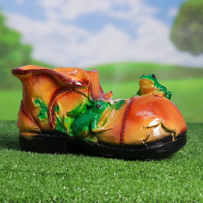 

Цветочное кашпо Хорошие сувениры Башмак с лягушками Р00013442 0,7 л зеленый 1 шт., Коричневый;зеленый, Башмак с лягушками