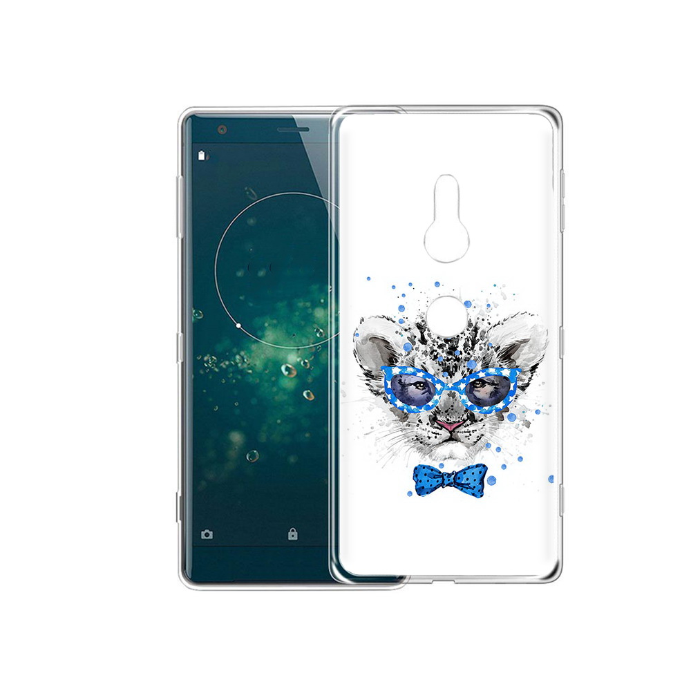 

Чехол MyPads Tocco для Sony Xperia XZ2 тигренок с бабочкой, Прозрачный, Tocco