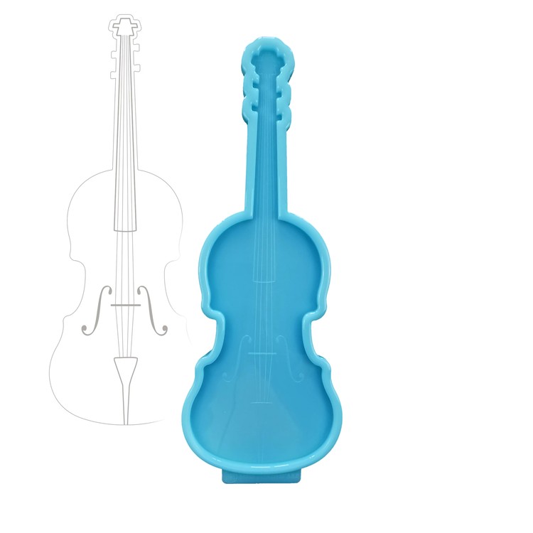 

Модель № 169 Силиконовый молд Скрипка, 330x120x90 мм, Craftsmen.store SIL-169