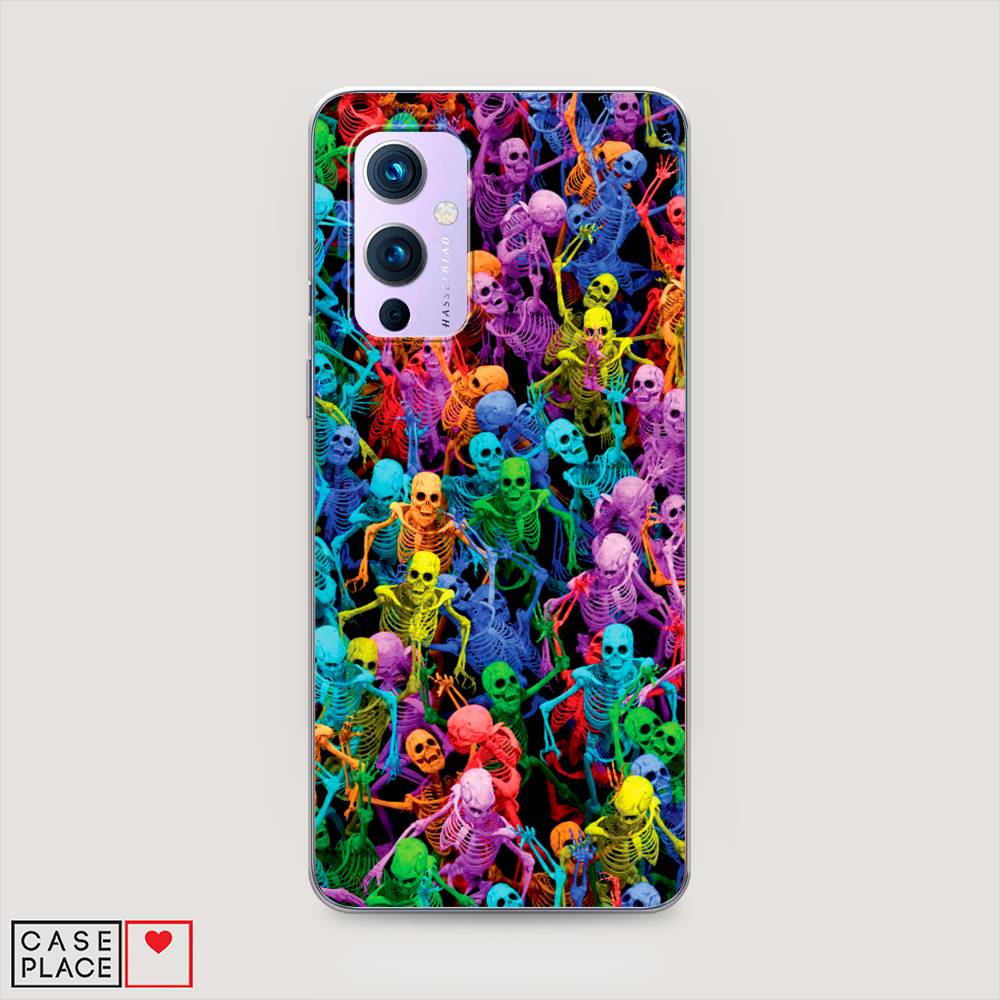 

Чехол на OnePlus 9 LE2113 "Вечеринка скелетов", Фиолетовый;желтый;оранжевый, 151450-6