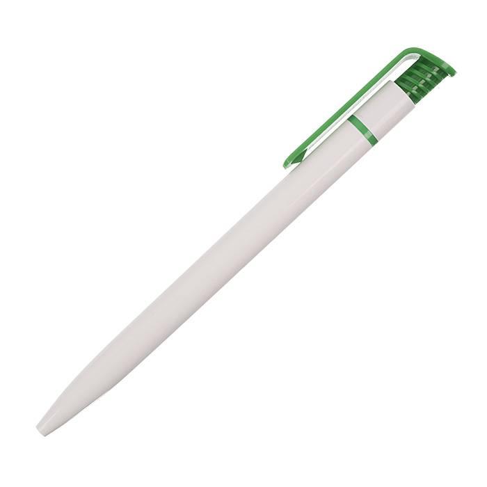 Ручка для логотипа автоматическая inФОРМАТ Ника 0.7мм синий цвет бело-зеленый корпус 1шт