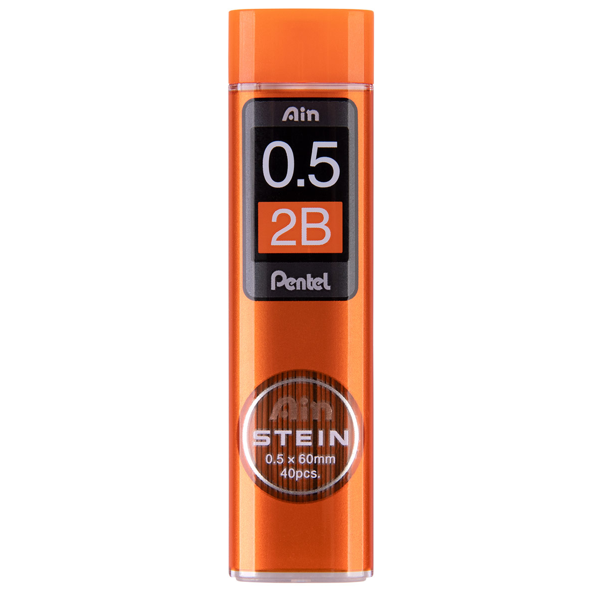 

Pentel для карандашей автоматических, Ain Stein 0,5 мм, 40 шт, в тубе, Черный