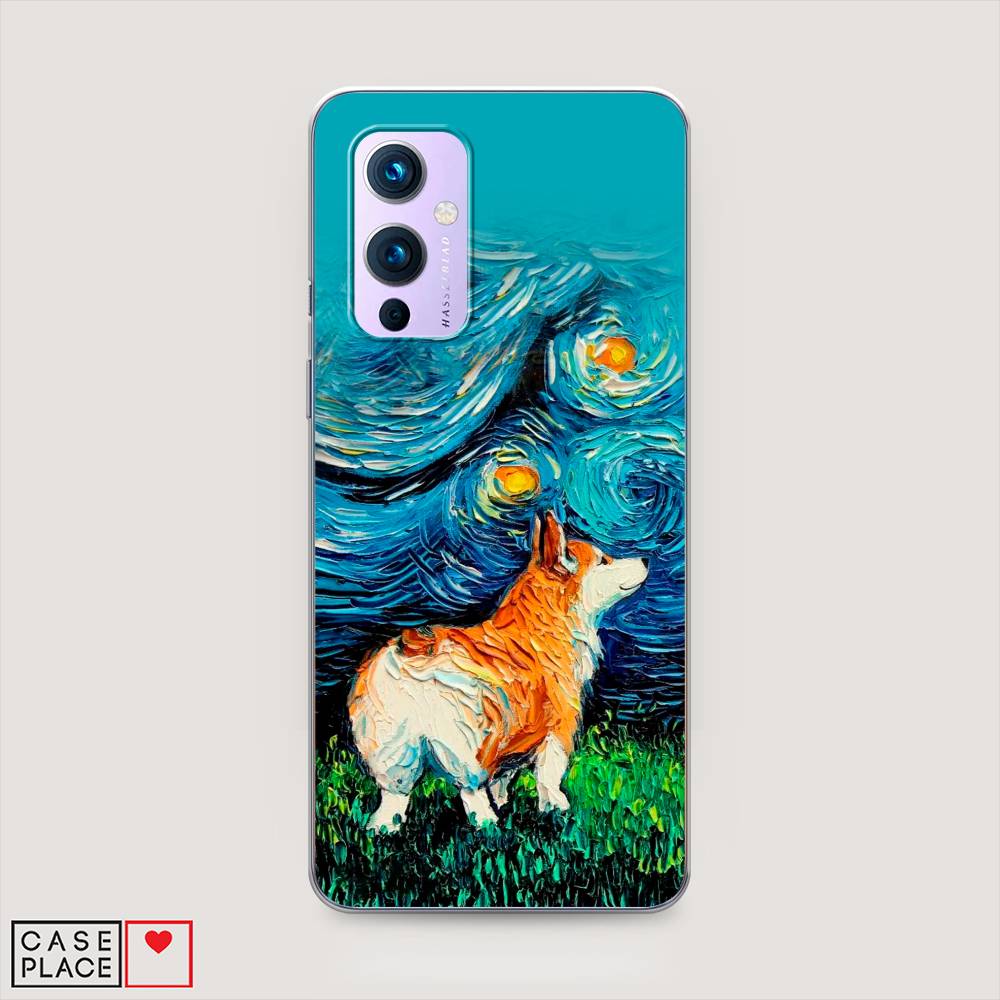 

Чехол на OnePlus 9 LE2113 "Корги звёздная ночь", Коричневый;белый;зеленый, 151450-1