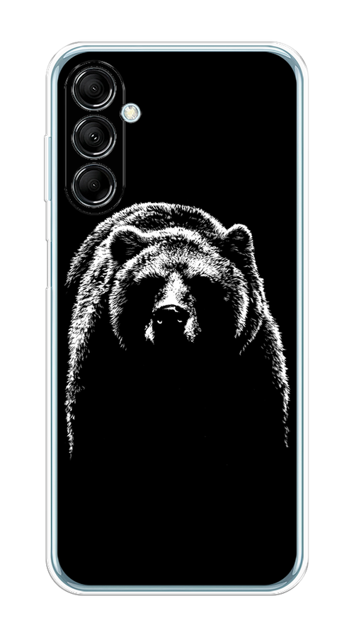 

Чехол на Samsung Galaxy M14 5G "Медведь в ночи", Белый;черный, 2108150-1
