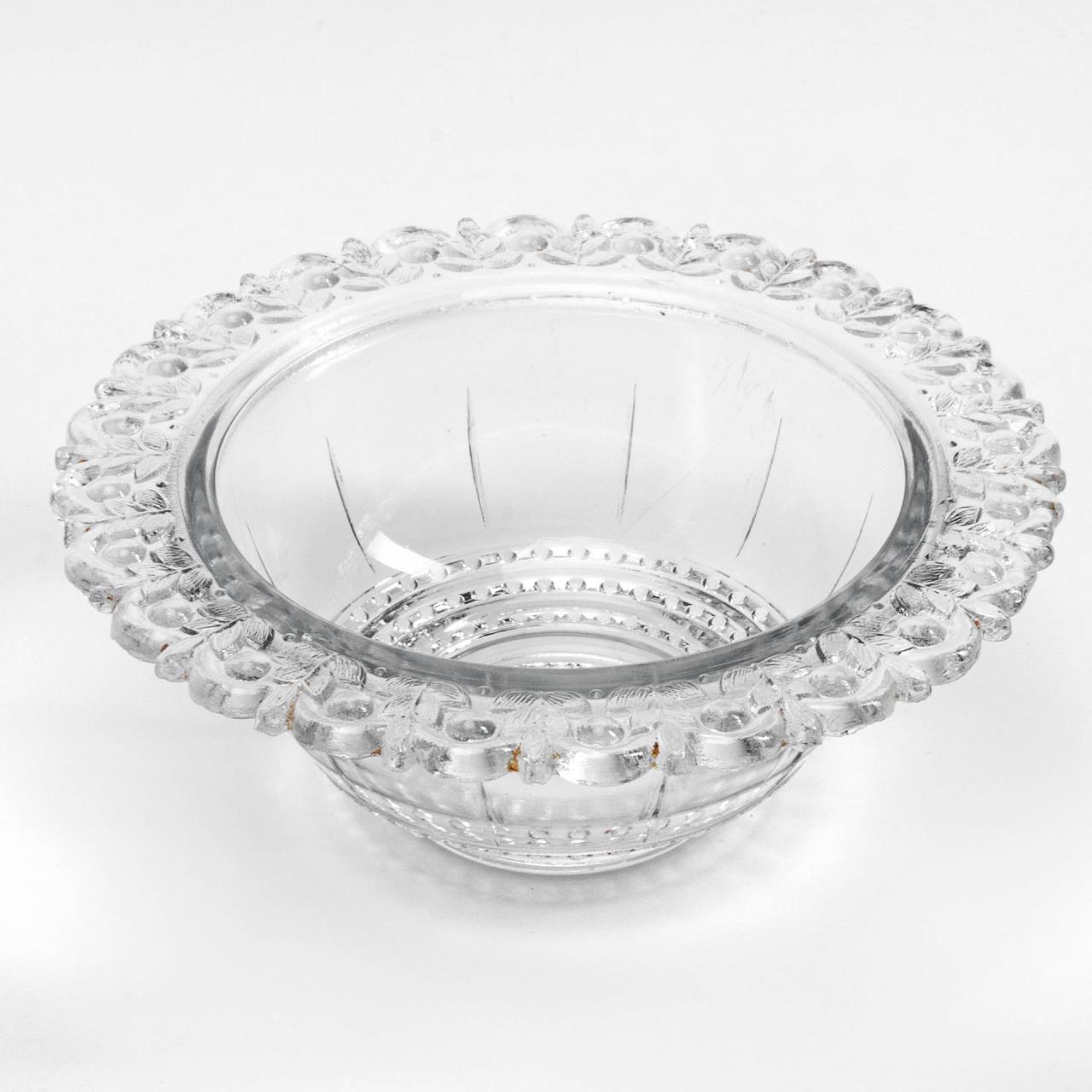 

Вазочка (конфетница) ажурная, стекло, пресс, СССР, 1950-1980 гг., 346222