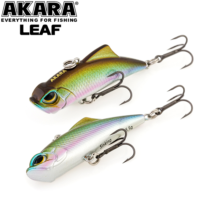 

Воблер Akara раттлин Leaf 45S L45S-A121, Коричневый;зеленый;серебристый, Leaf