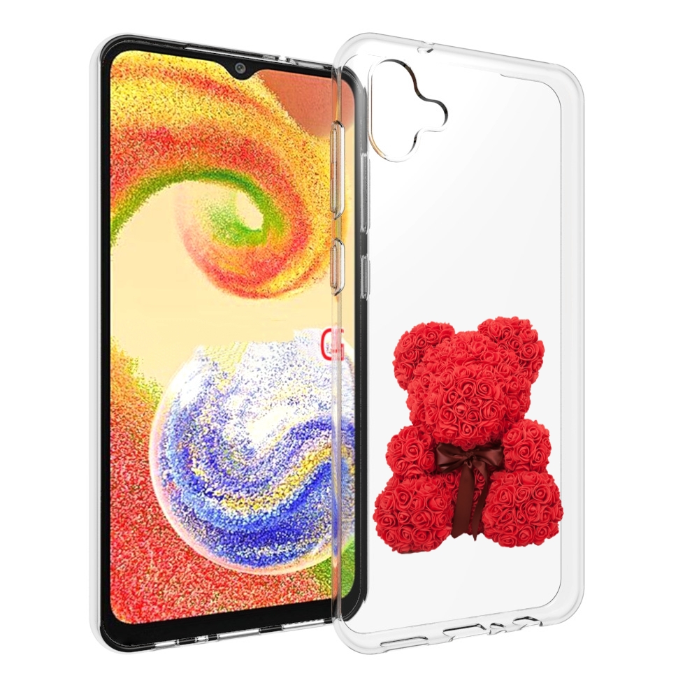 

Чехол MyPads мишка-из-розочек для Samsung Galaxy A04, Прозрачный, Tocco