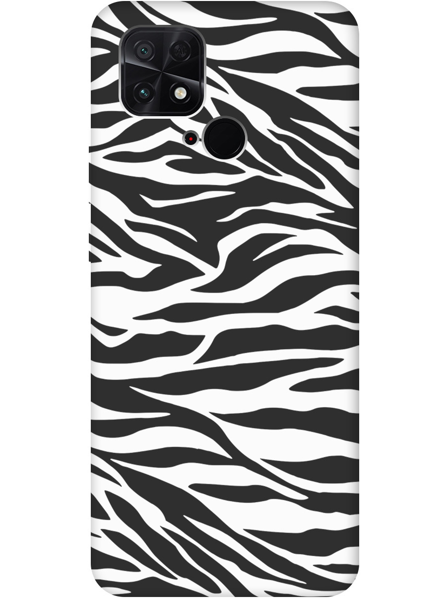 

Силиконовый чехол на Xiaomi Poco C40 с рисунком "Паттерн зебры" Soft Touch черный, 20000995